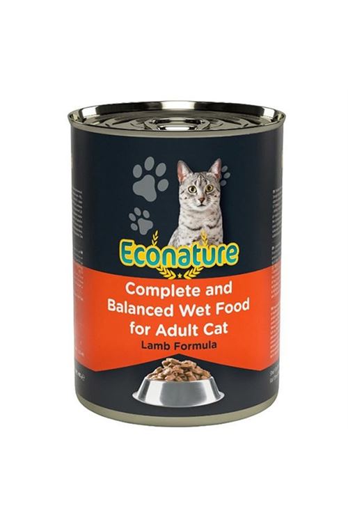 Econature Kuzu Etli Yetişkin Konserve Kedi Maması 400 Gr