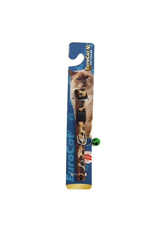 Eurocat Leopar Desenli Kedi Boyun Tasması 1 Adet 10 Mm 28 Cm