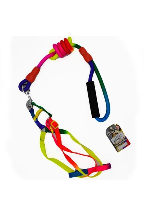 Euro Dog Köpek Göğüs Tasması Gökkuşağı 14 Mm 120 Cm