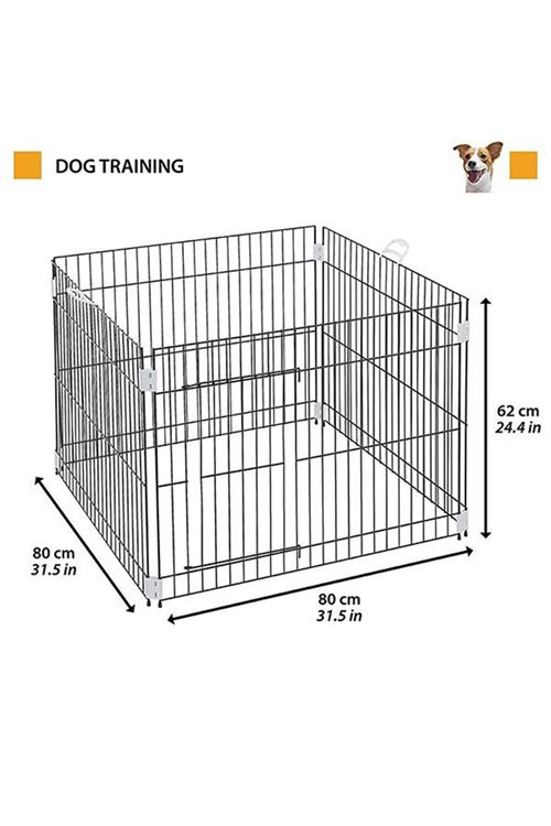 Ferplast Metal Köpek Eğitim Kafesi Siyah 80x80x62 Cm