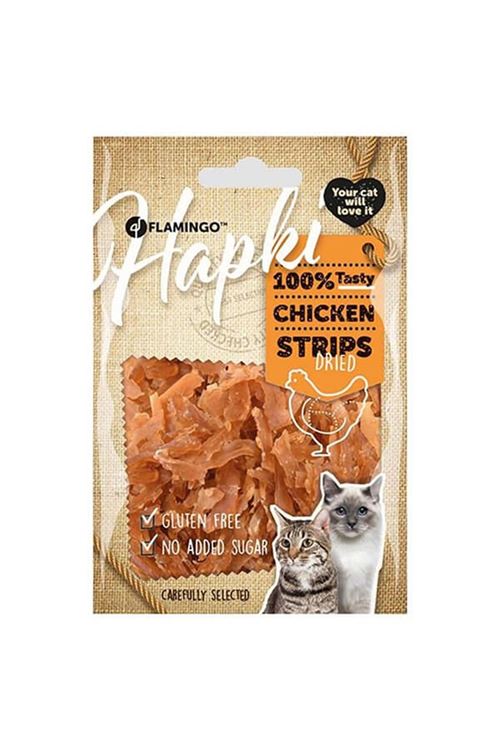 Flamingo Hapki Glutensiz Tavuklu Şerit Kedi Ödül Maması 50 Gr