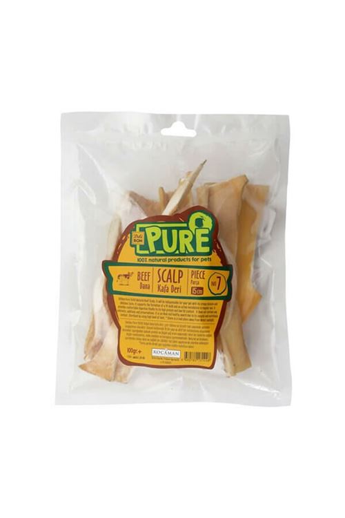 Delibon Kurutulmuş Parça Dana Kafa Derisi Köpek Ödül Maması 1 Cm 100 Gr