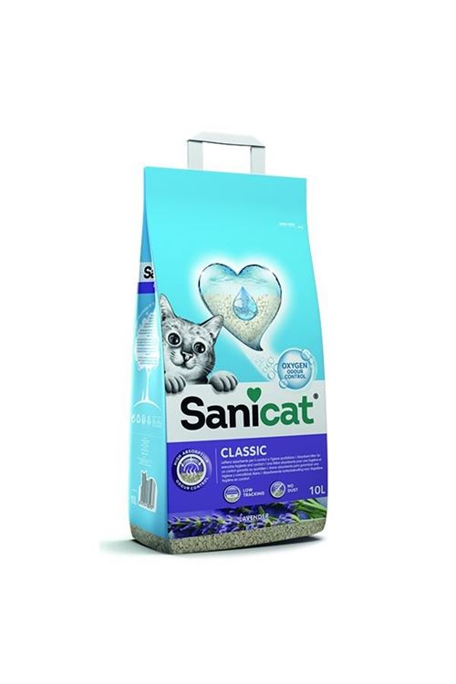 Sanicat Classic Oksijen Kontrollü Lavantalı Ultra Emici Doğal Kedi Kumu 10 Lt