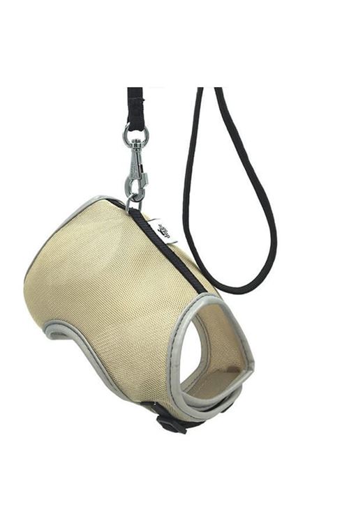 Cattie Havalı Dokuma Kedi Göğüs ve Gezdirme Takımı Medium Bej 1x25-35 Cm