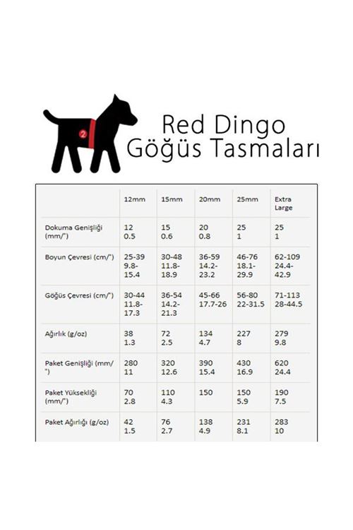 Red Dingo Flanno Desenli Köpek Göğüs Tasması Pembe 25 Mm