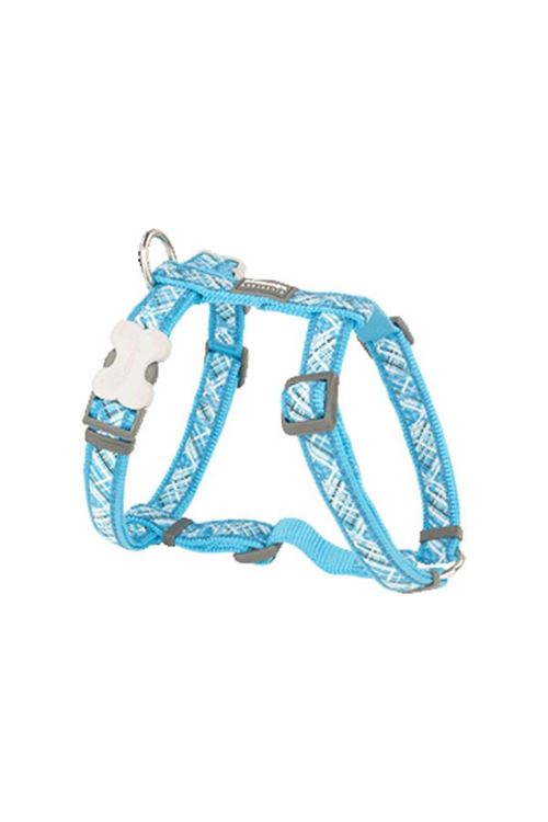 Red Dingo Flanno Desenli Köpek Göğüs Tasması Turkuaz 25 Mm