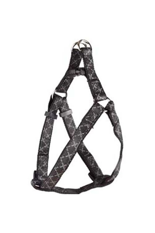 Flamingo Üçgen Odin Köpek Göğüs Tasması Siyah 35-50x1.5 Cm