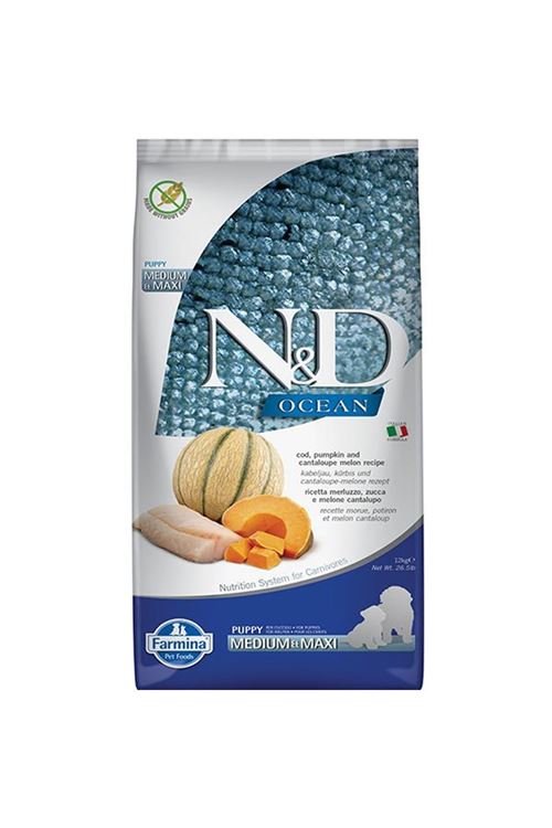 N&D Ocean Morina Balıklı Büyük ve Orta Irk Yavru Köpek Maması 12 Kg