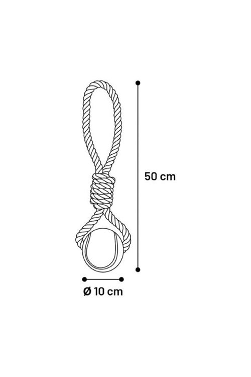 Flamingo İp Tenis Toplu Köpek Oyuncağı 10 Cm