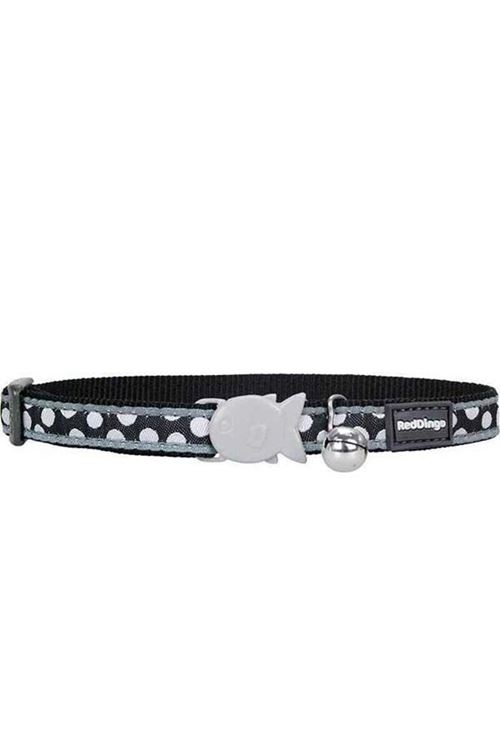 Red Dingo Balık Tokalı Mor Beyaz Benekli Kedi Boyun Tasması 12 Mm