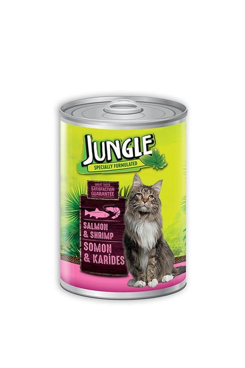 Jungle Somonlu Karidesli Konserve Kedi Maması 415 Gr