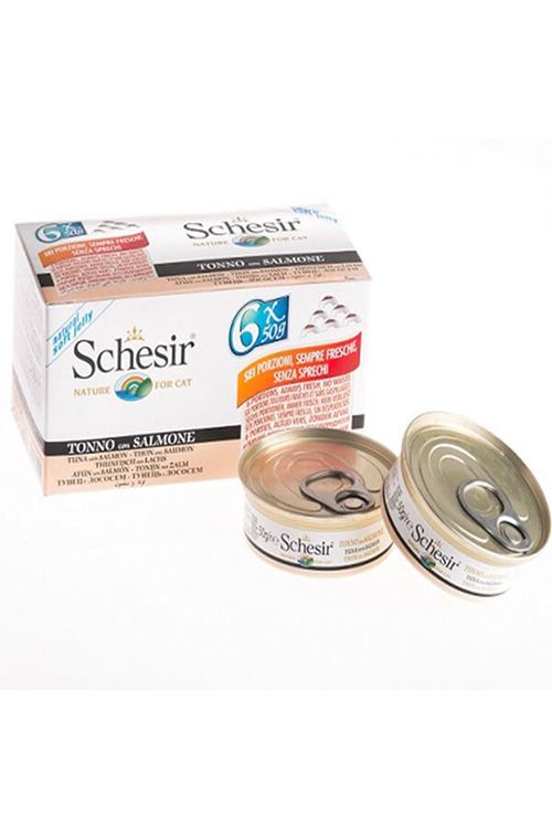 Schesir Multipack Somonlu Konserve Kedi Maması 6x50 Gr