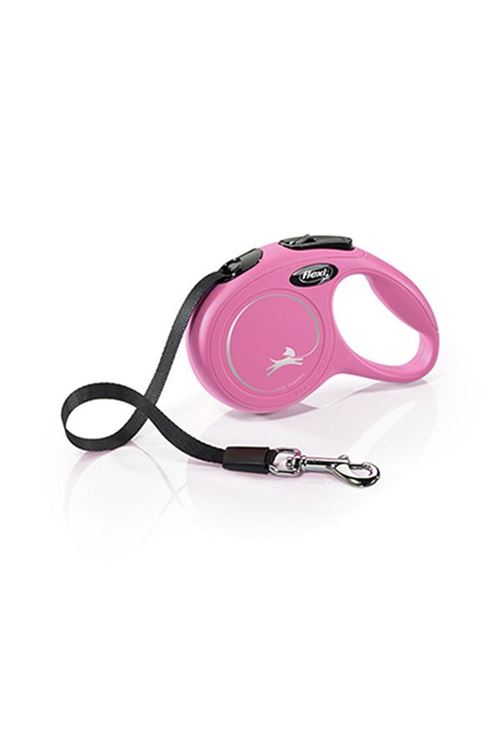 Flexi New Classic Şerit Otomatik Köpek Gezdirme Tasması Xsmall Pembe 3 Mt