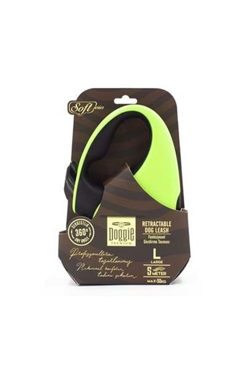 Doggie Soft Otomatik Köpek Uzatma Tasması Large Yeşil 50 Kg 5 Mt