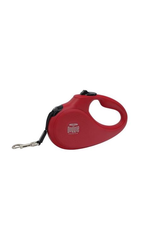 Doggie Master Otomatik Köpek Uzatma Tasması Large Kırmızı 50 Kg 5 Mt
