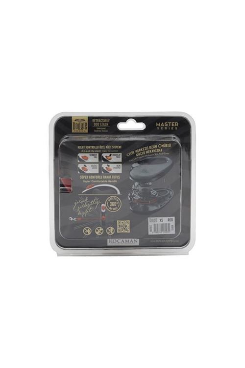 Doggie Master Otomatik Köpek Uzatma Tasması Xsmall Kırmızı 12 Kg 3 Mt