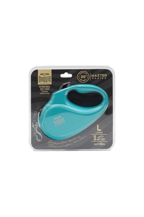 Doggie Master Otomatik Köpek Uzatma Tasması Large Açık Mavi 50 Kg 5 Mt