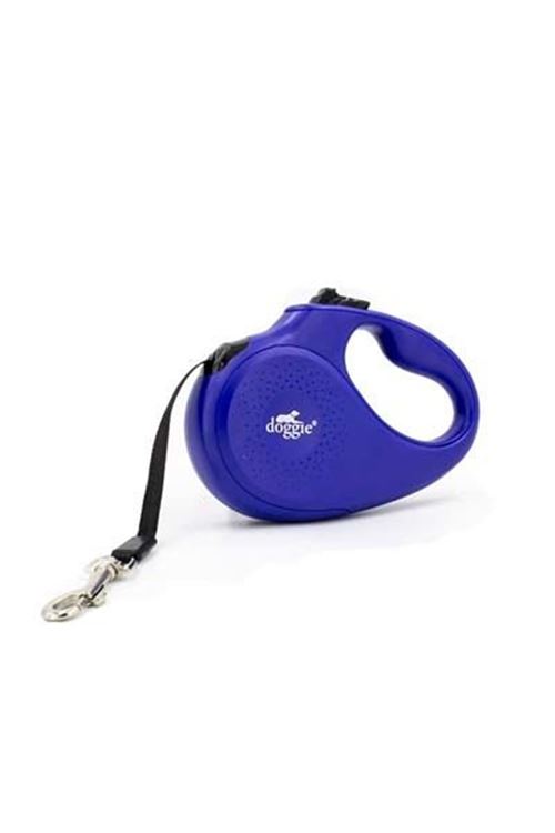 Doggie Master Otomatik Köpek Uzatma Tasması Medium Royal Mavi 25 Kg 5 Mt