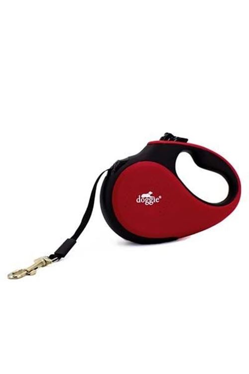Doggie Soft Otomatik Köpek Uzatma Tasması Small Kırmızı 15 Kg 5 Mt