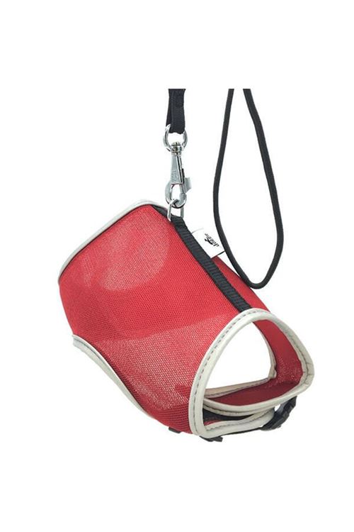 Cattie Havalı Dokuma Kedi Göğüs ve Gezdirme Takımı Medium Kırmızı 1x25-35 Cm