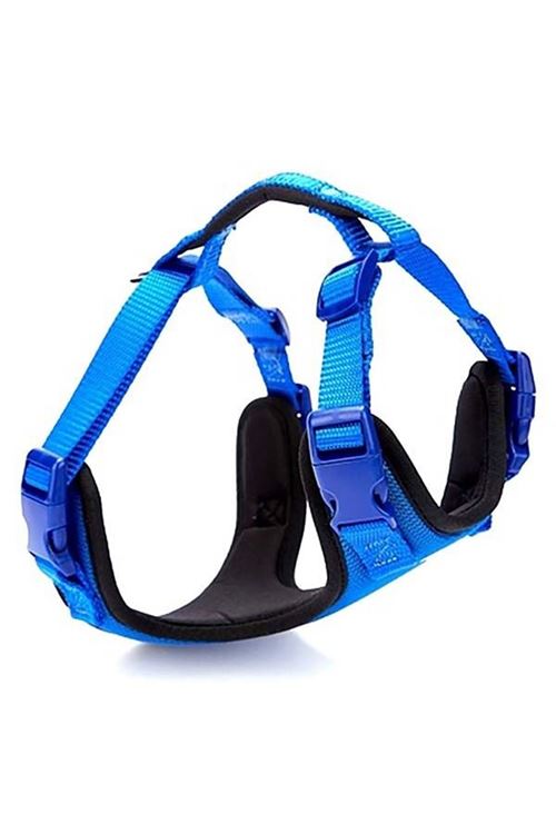 Doggie Havalı Dokuma Köpek Göğüs Tasması Small Mavi 1.5x40-50 Cm