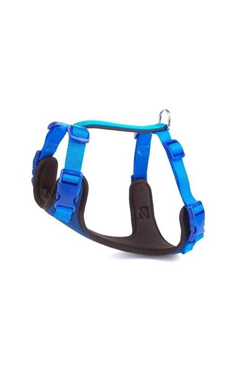 Doggie Havalı Dokuma Köpek Göğüs Tasması Medium Mavi 2x45-55 Cm
