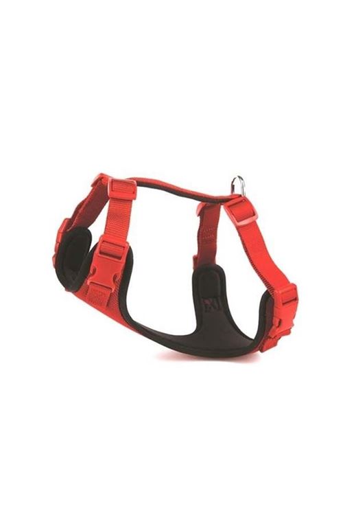 Doggie Havalı Dokuma Köpek Göğüs Tasması Medium Kırmızı 2x45-55 Cm