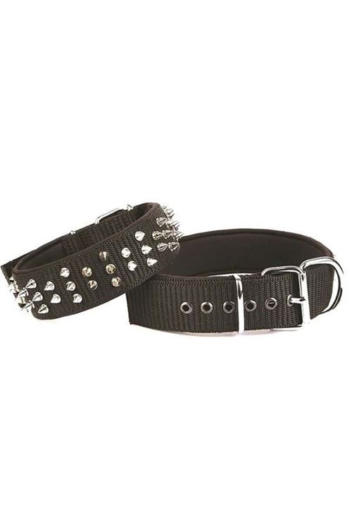 Doggie Comfort Dokuma Çivili Köpek Boyun Tasması Medium Siyah 5x55-65 Cm