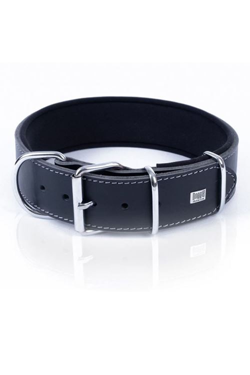 Doggie Dayanıklı Deri Köpek Boyun Tasması Small Siyah 5x50-60 Cm