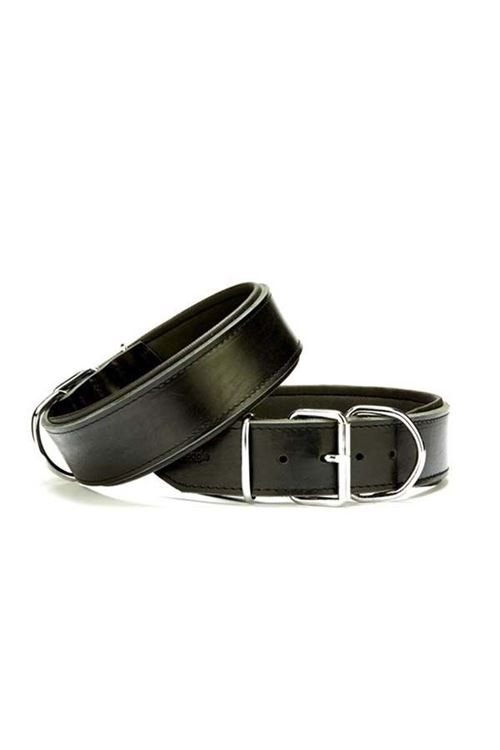 Doggie Dayanıklı Deri Köpek Boyun Tasması Large Siyah 5x60-70 Cm