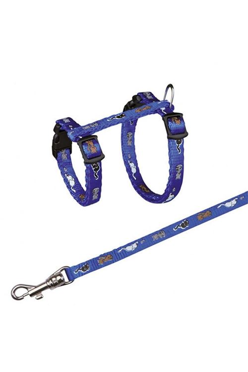 Trixie Yavru Kedi Göğüs Tasma Seti Siyah 8 Mm 21-34 Cm