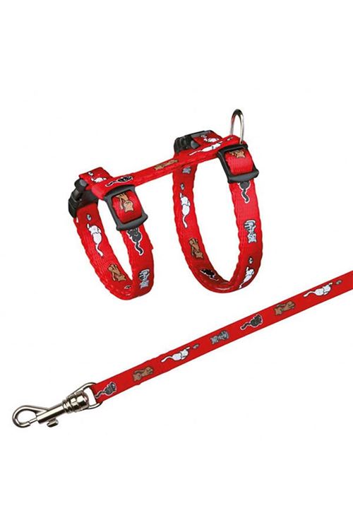 Trixie Yavru Kedi Göğüs Tasma Seti Siyah 8 Mm 21-34 Cm