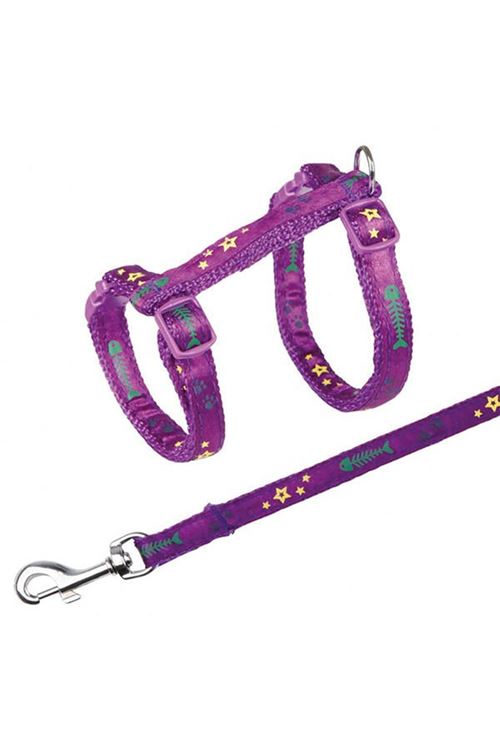 Trixie Kedi Göğüs Tasma Seti Mor 10 Mm 22-36 Cm