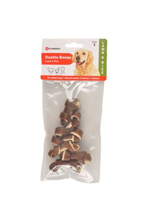 Flamingo Duetto Kuzu ve Pirinç Köpek Ödül Maması Small 6 Adet