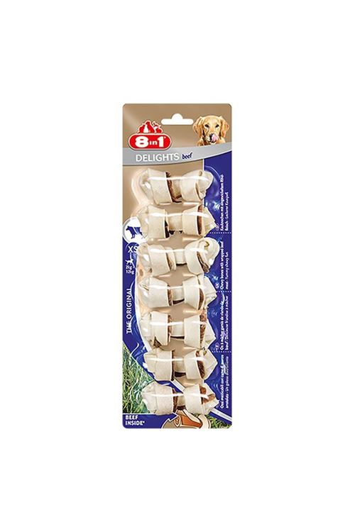 8 In 1 Delights Bones Biftekli Köpek Kemik Ödülü Xsmall 7x84 Gr