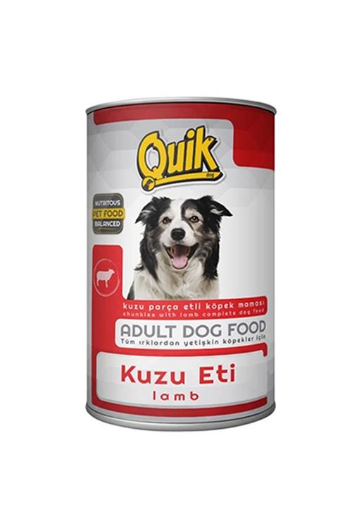 Quik Kuzu Etli Yetişkin Köpek Konserve Maması 415 Gr