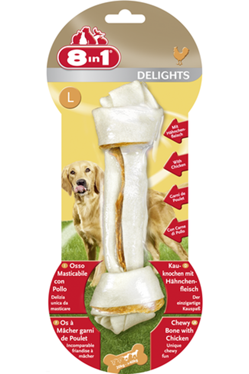 8 In 1 Delights Bones Tavuklu Köpek Kemik Ödülü Large 85 Gr