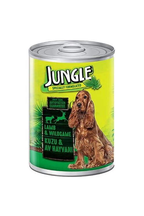 Jungle Kuzu Etli ve Av Hayvanlı Yetişkin Köpek Konservesi 415 Gr