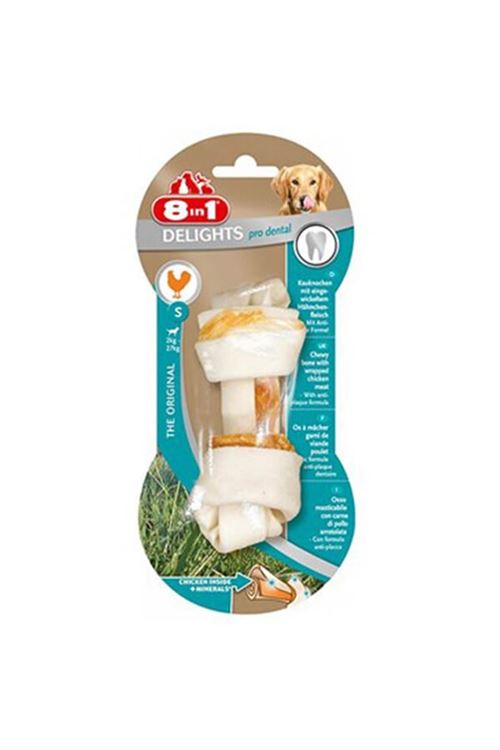 8 In 1 Delights Pro Dental Düğümlü Tavuk Etli Köpek Kemik Ödülü 35 Gr