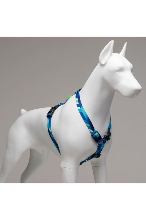 Lindo Dogs Blue Dream H Tipi Köpek Göğüs Tasması Mavi/Yeşil Beden Medium