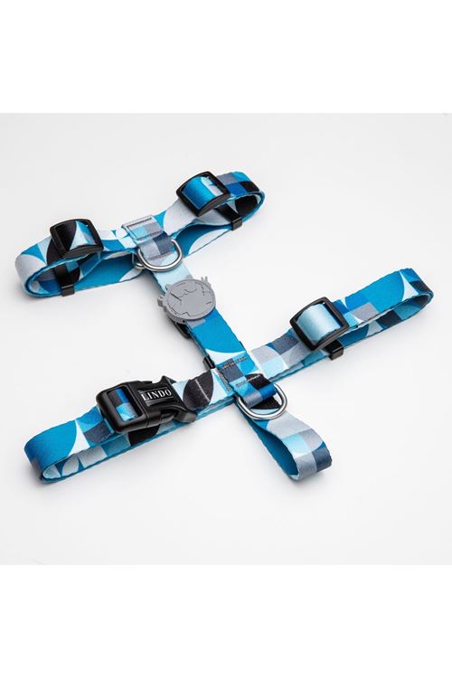 Lindo Dogs Breeze H Tipi Köpek Göğüs Tasması Mavi Beden Large