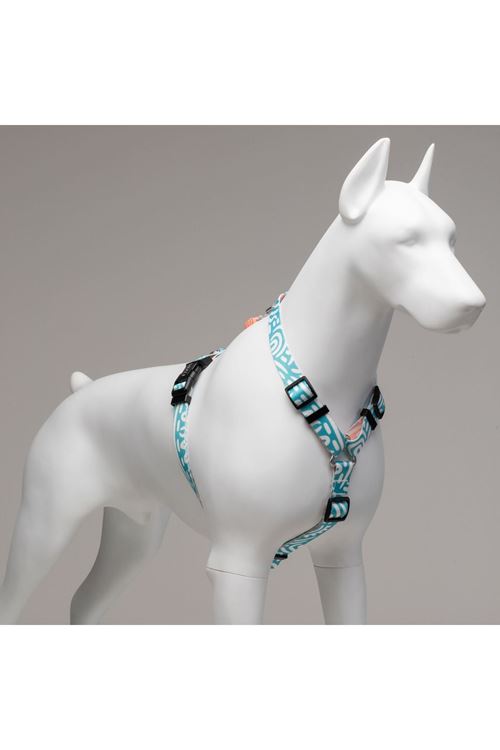 Lindo Dogs Touch H Tipi Köpek Göğüs Tasması Beden Beyaz/Mavi Small