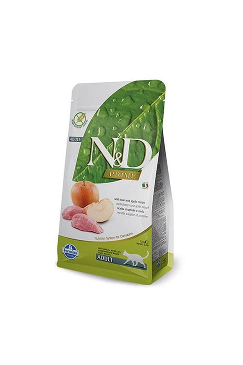 N&D Prime Domuzlu ve Elmalı Yetişkin Kedi Maması 1.5 Kg