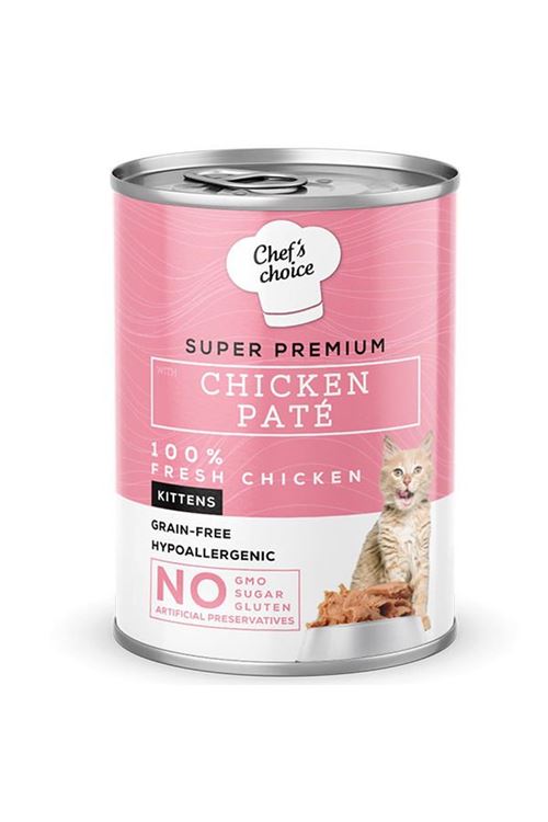 Chefs Chıoice Kitten Tavuklu Ezme Yavru Konserve Kedi Maması 400 Gr