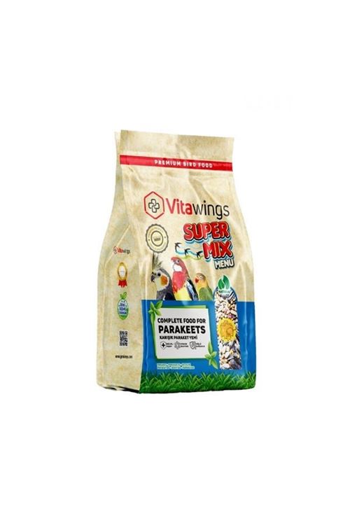 Vitawings Süper Mix Paraket Kuş Yemi 800 Gr
