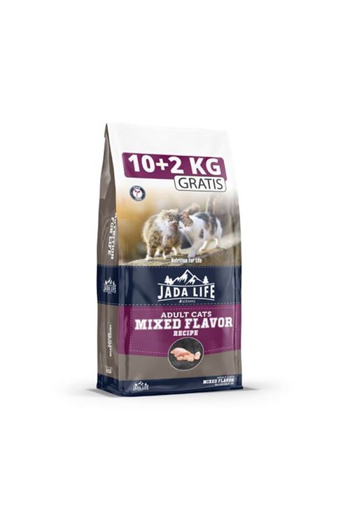 Jada Life Karışık Lezzet Yetişkin Kedi Maması 10 Kg + 2 Kg Hediyeli