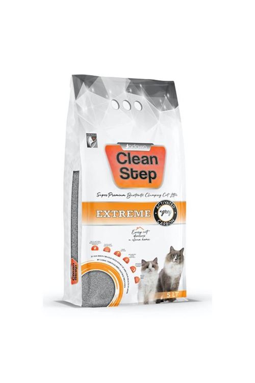 Clean Step  Aktif Karbonlu Kokusuz İnce Taneli Topaklanan Bentonit Kedi Kumu 5 Lt