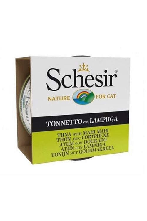 Schesir Ton Balıklı ve Lambukalı Jöleli Konserve Yetişkin Kedi Maması 85 Gr