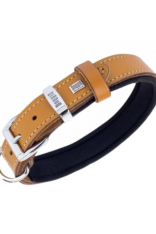Doggie Konfor Deri Köpek Boyun Tasması Medium Camel 2.5x37-45 Cm