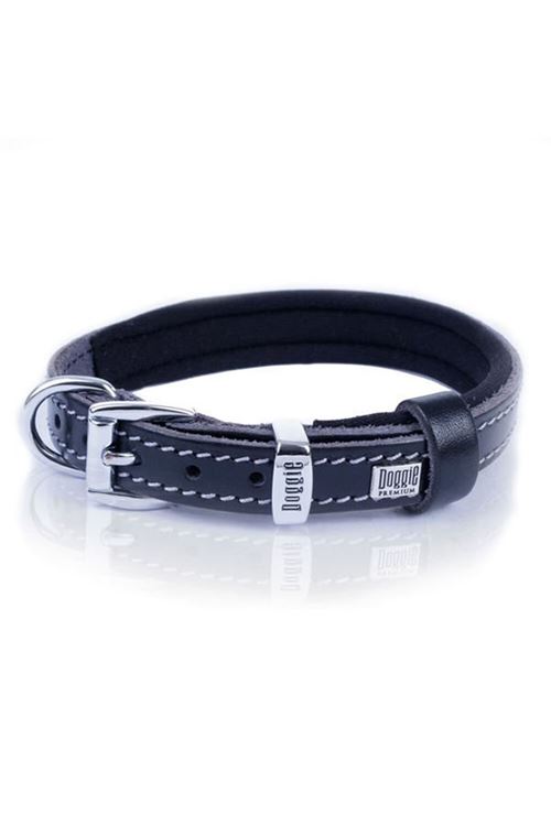 Doggie Konfor Deri Köpek Boyun Tasması Small Siyah 1.5x20-25 Cm